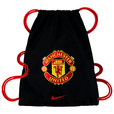 Nike Manchester United Allegiance 2.0 Draw String Bag, Black/Action Red